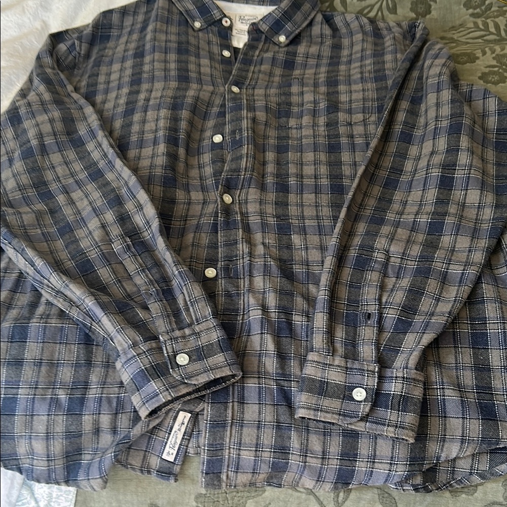 Original Penguin Blue and Gray Casual Button Down Shirt